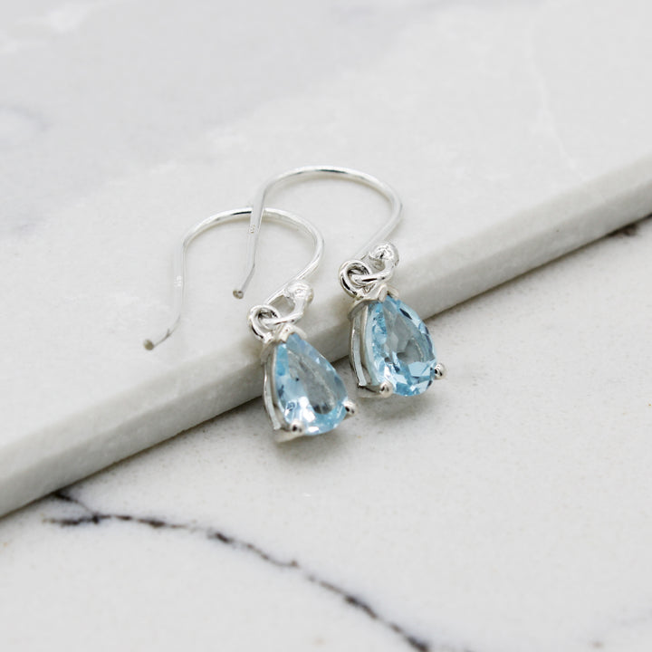 Blue Topaz Drop Earrings