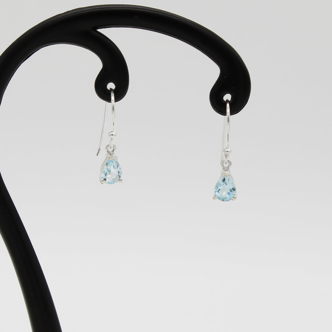 Blue Topaz Drop Earrings