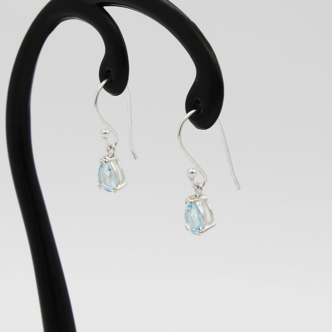 Blue Topaz Drop Earrings