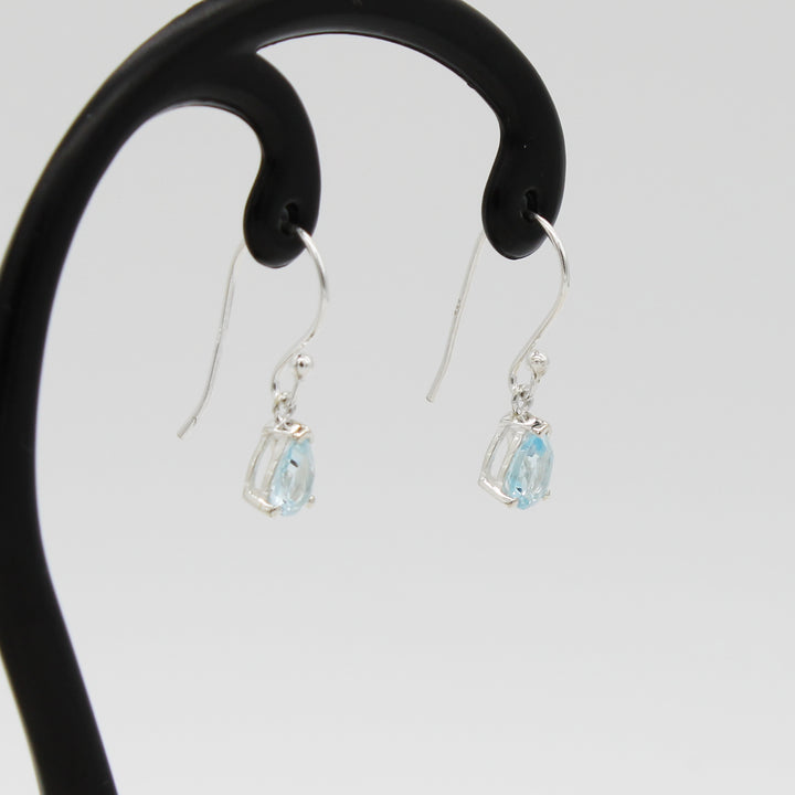 Blue Topaz Drop Earrings