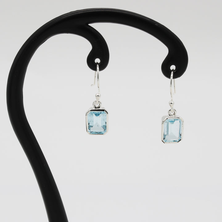 Blue Topaz Drop Earrings