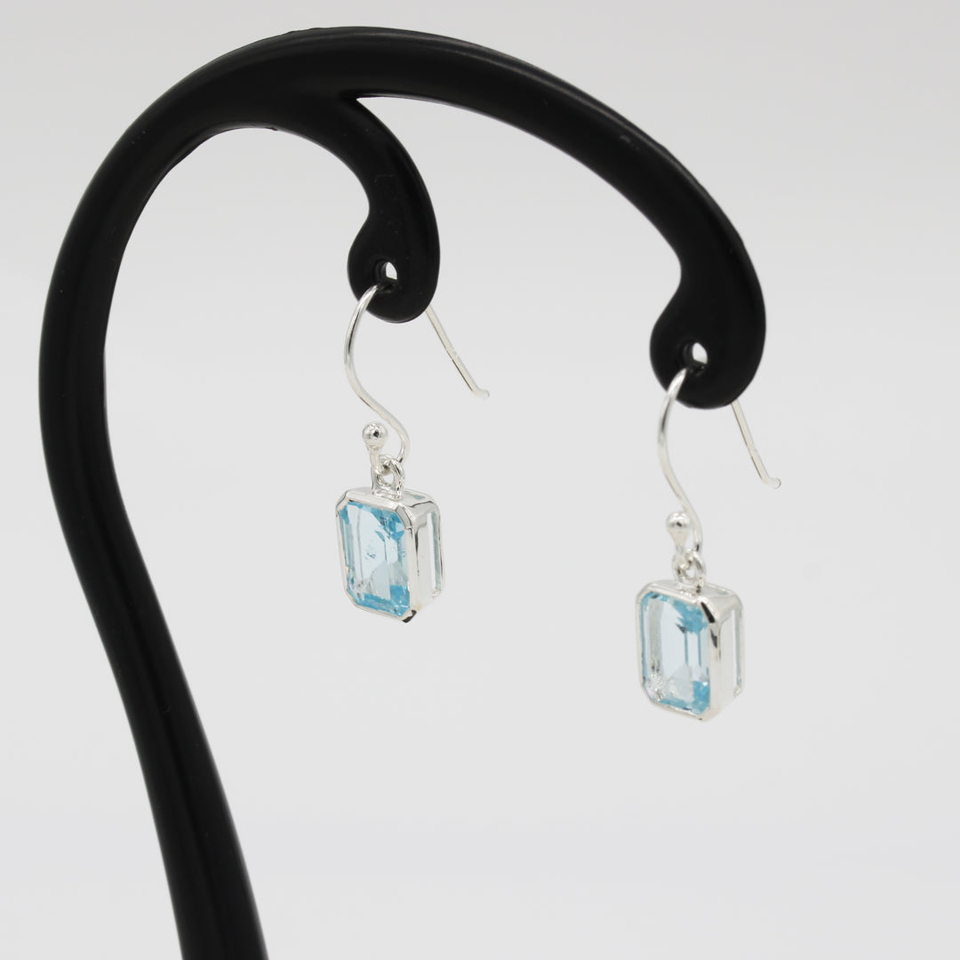 Blue Topaz Drop Earrings