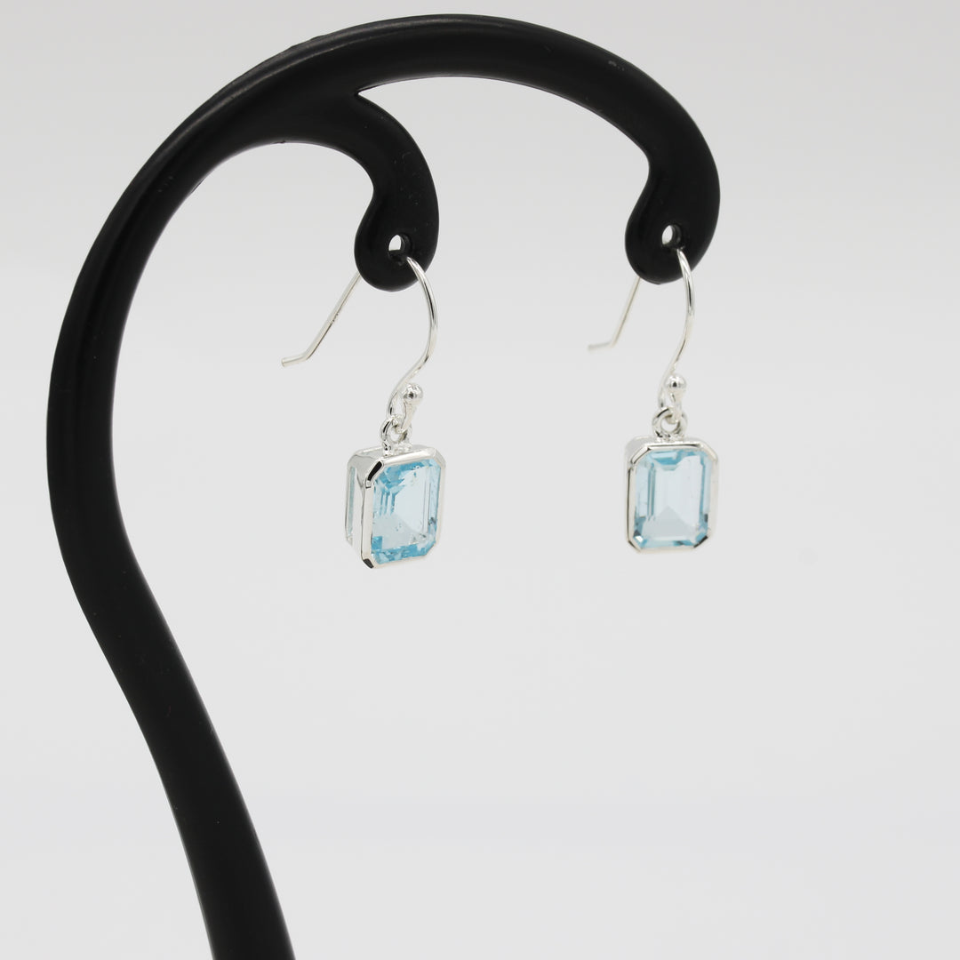 Blue Topaz Drop Earrings