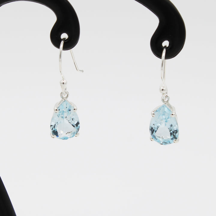 Blue Topaz Drop Earrings