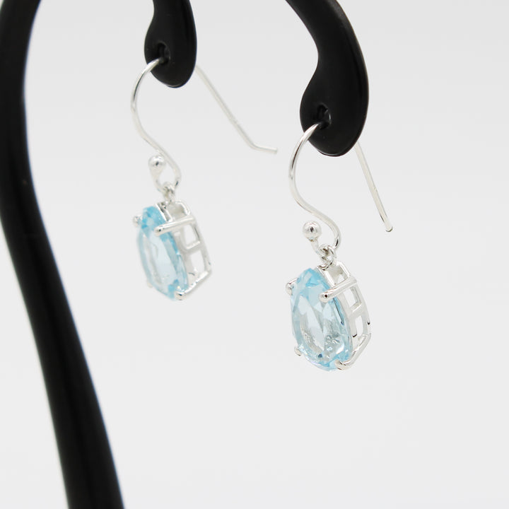 Blue Topaz Drop Earrings