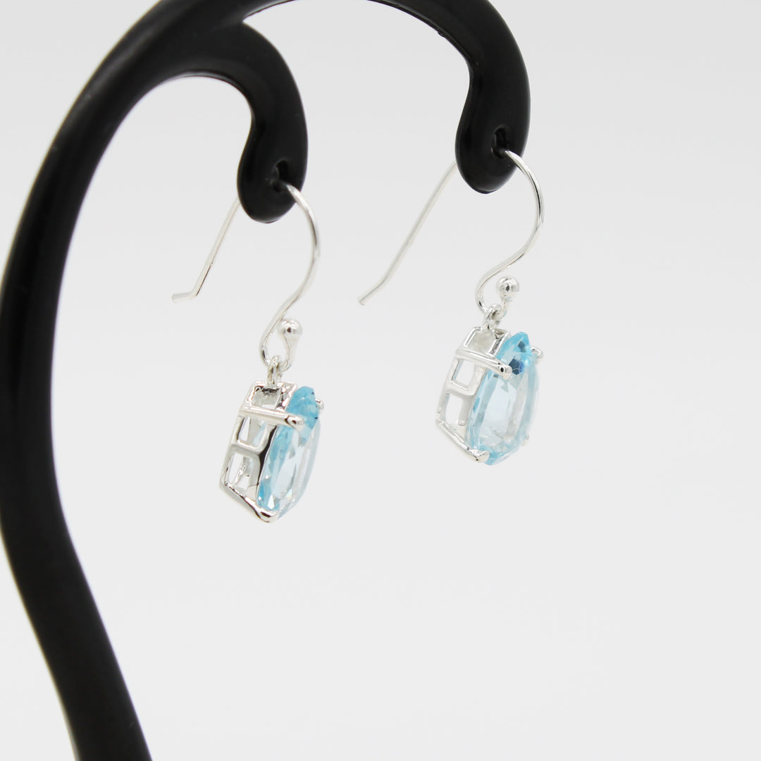 Blue Topaz Drop Earrings