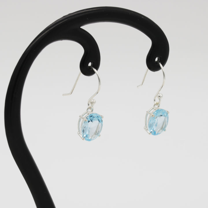 Blue Topaz Drop Earrings