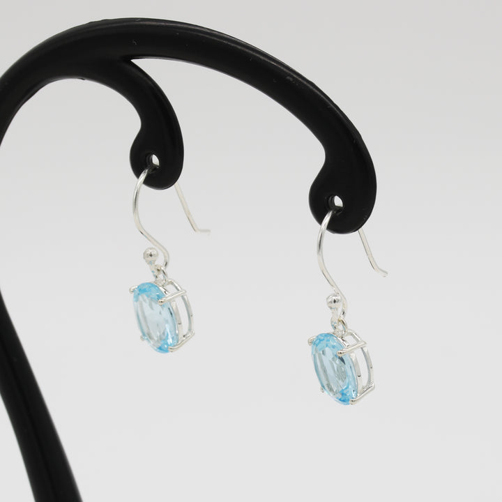 Blue Topaz Drop Earrings