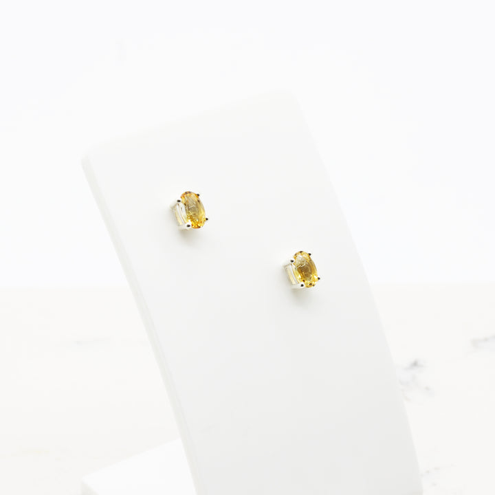 Citrine Stud Earrings