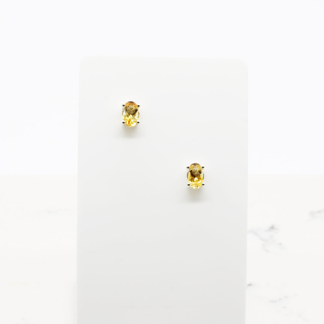 Citrine Stud Earrings