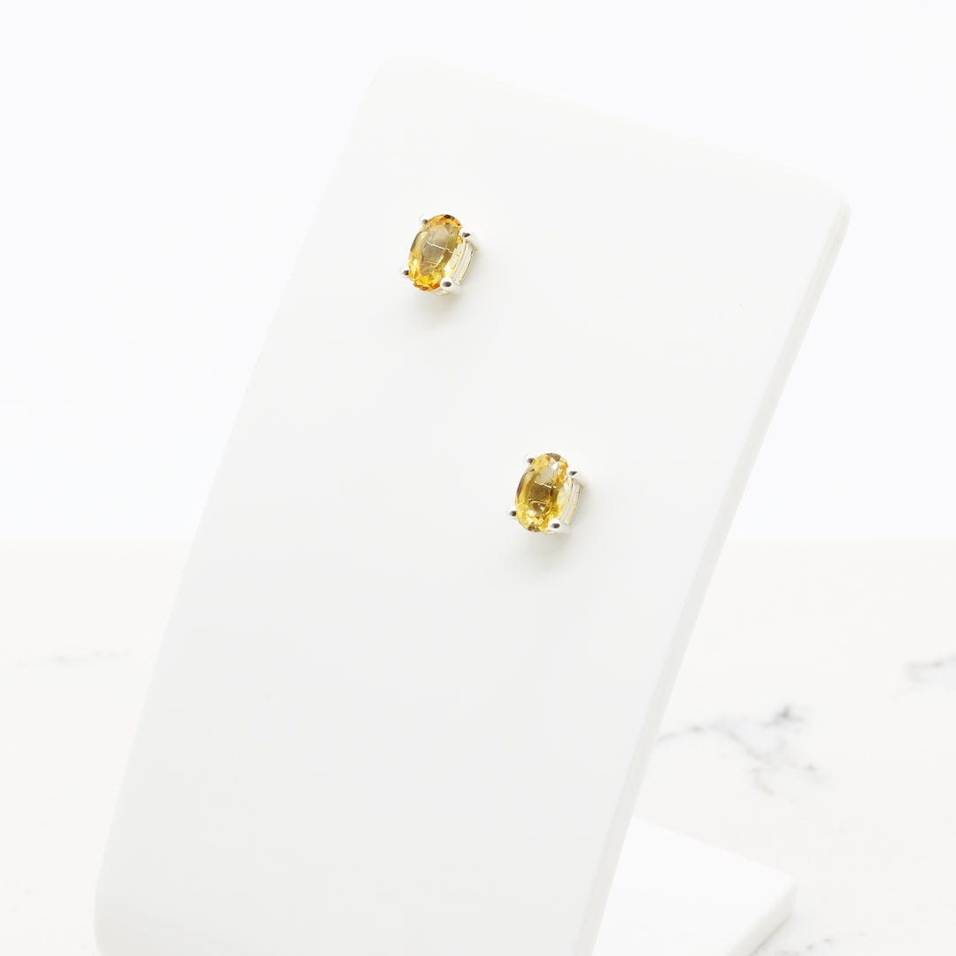 Citrine Stud Earrings