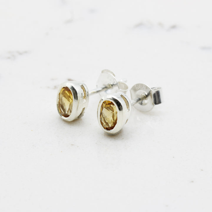 Citrine Stud Earrings