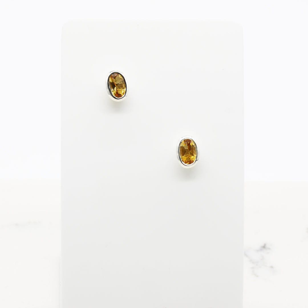 Citrine Stud Earrings