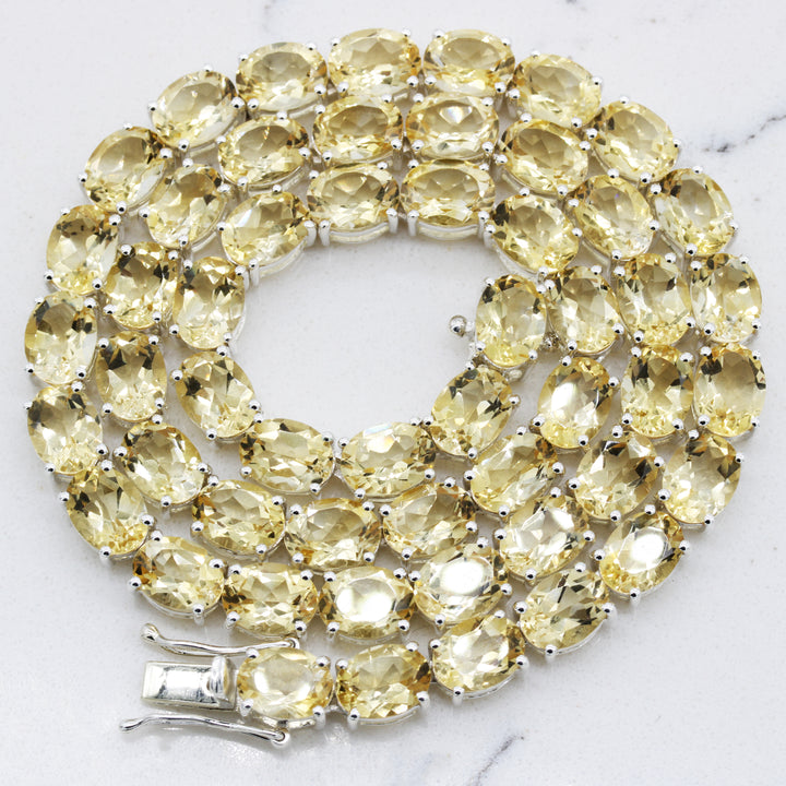 Citrine Tennis Neklace