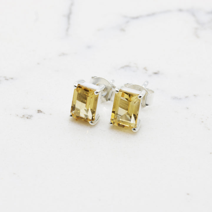 Citrine Stud Earrings