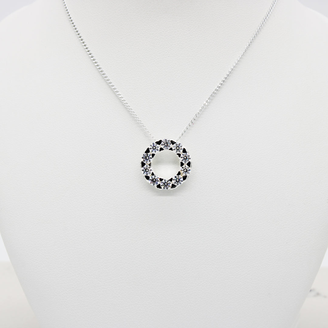 Cubic Zirconia Circle Necklace