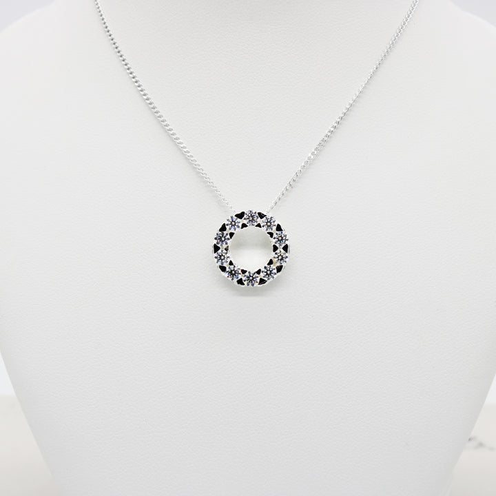 Cubic Zirconia Circle Necklace