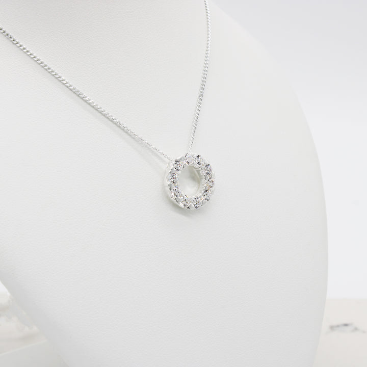 Cubic Zirconia Circle Necklace