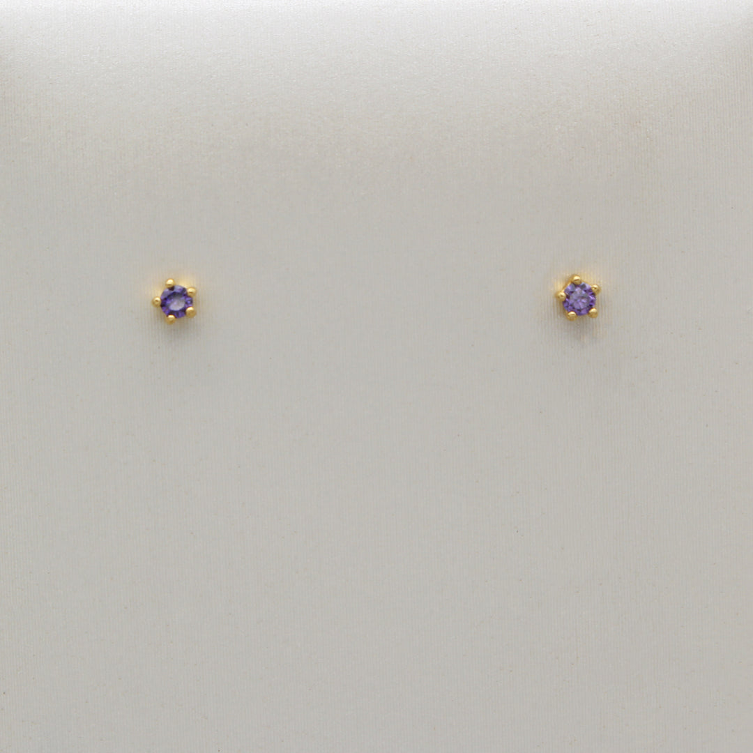 2mm Stone Set Stud Earrings