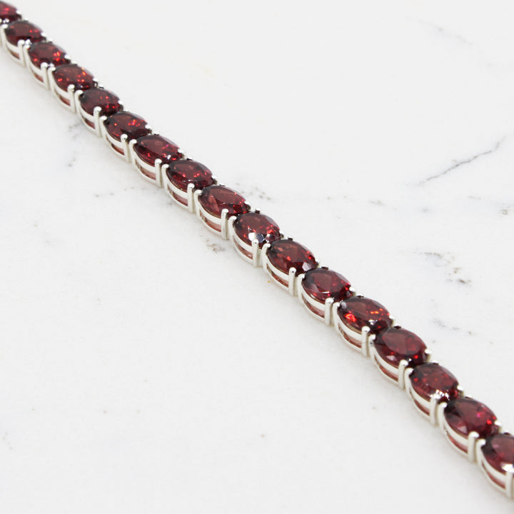 Garnet Tennis Bracelet