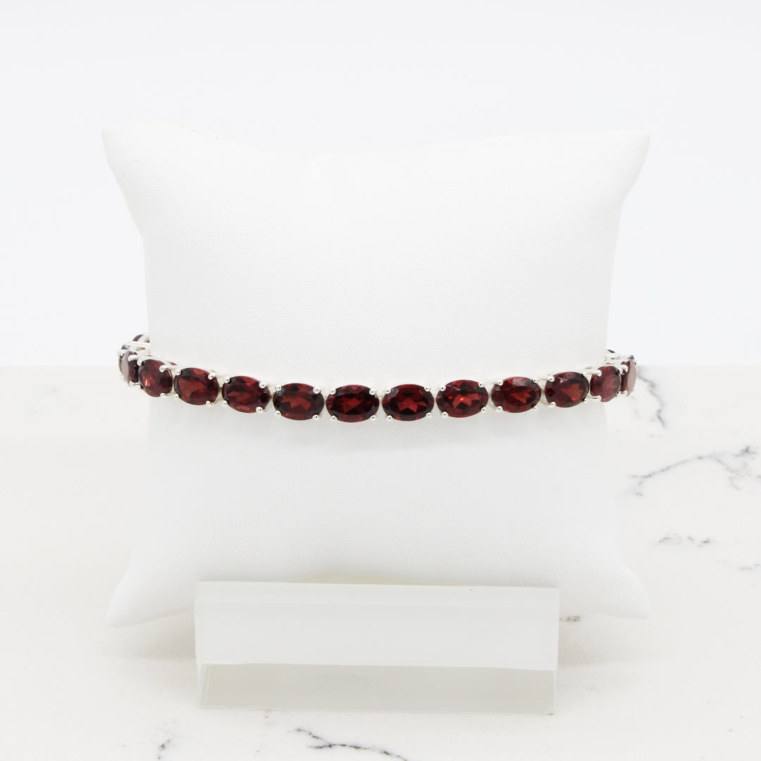 Garnet Tennis Bracelet