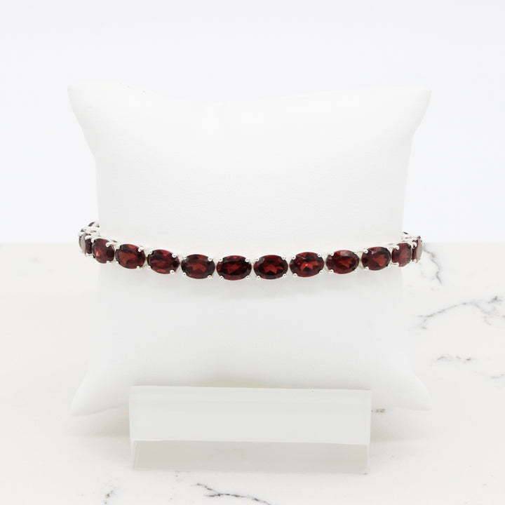 Garnet Tennis Bracelet