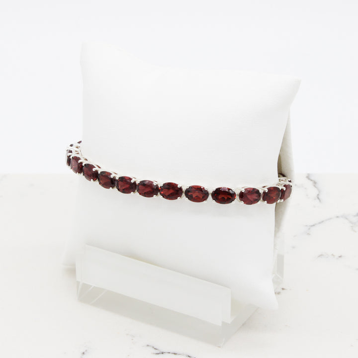 Garnet Tennis Bracelet