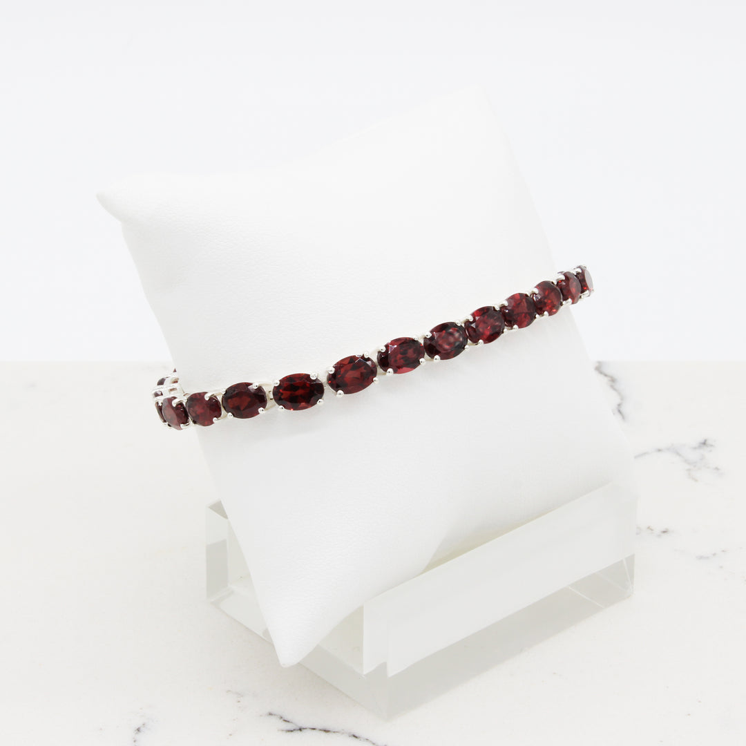 Garnet Tennis Bracelet