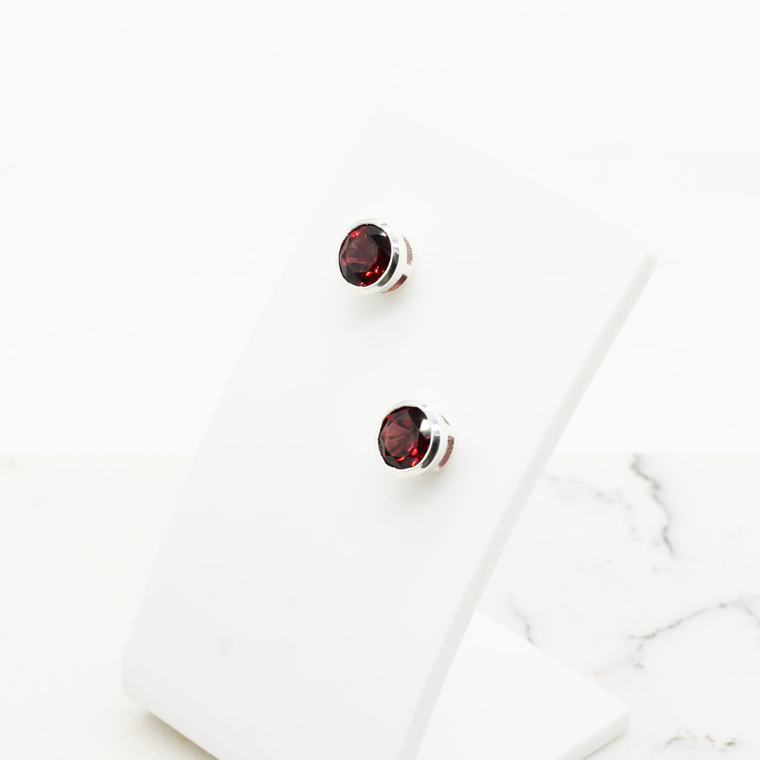 Garnet Stud Earrings