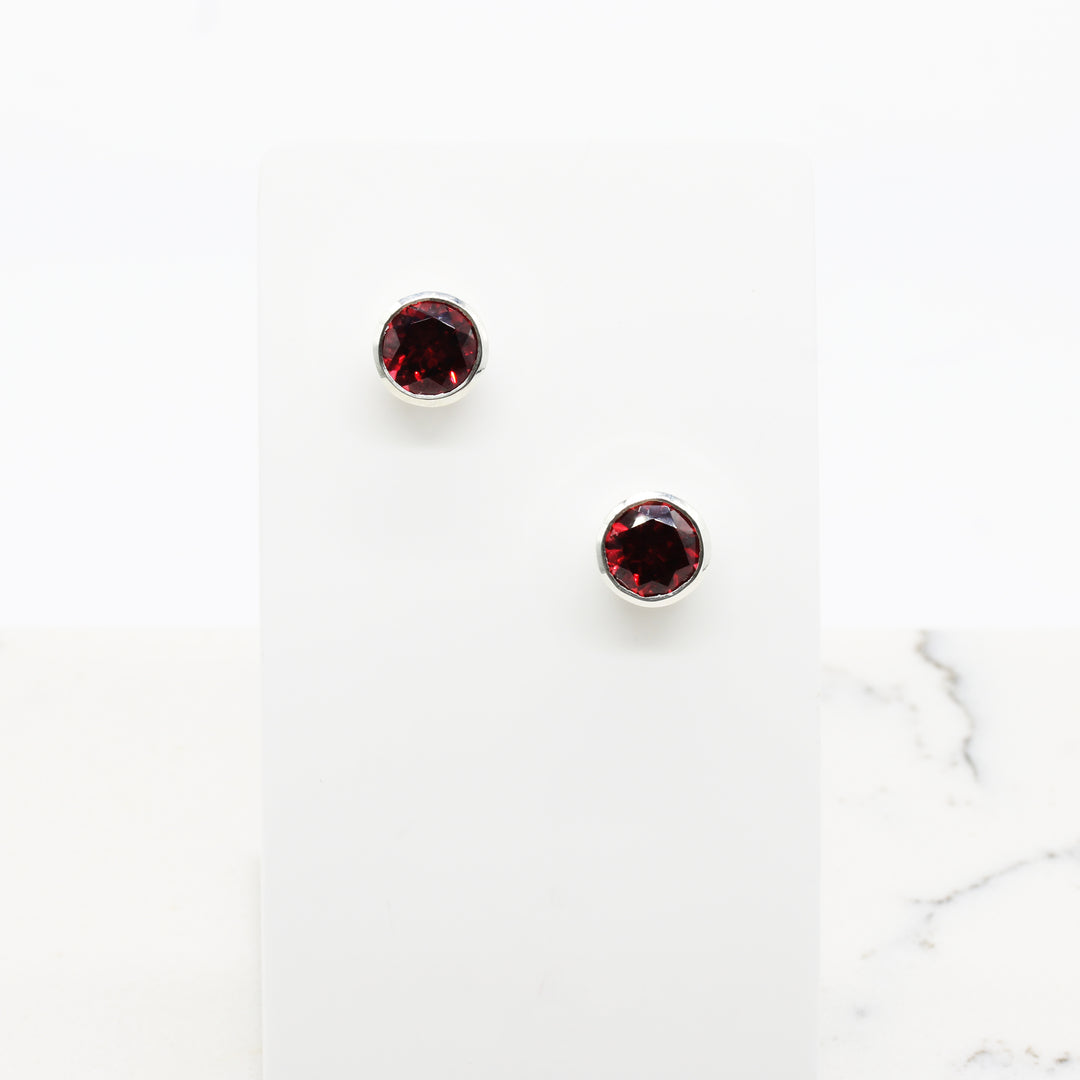 Garnet Stud Earrings