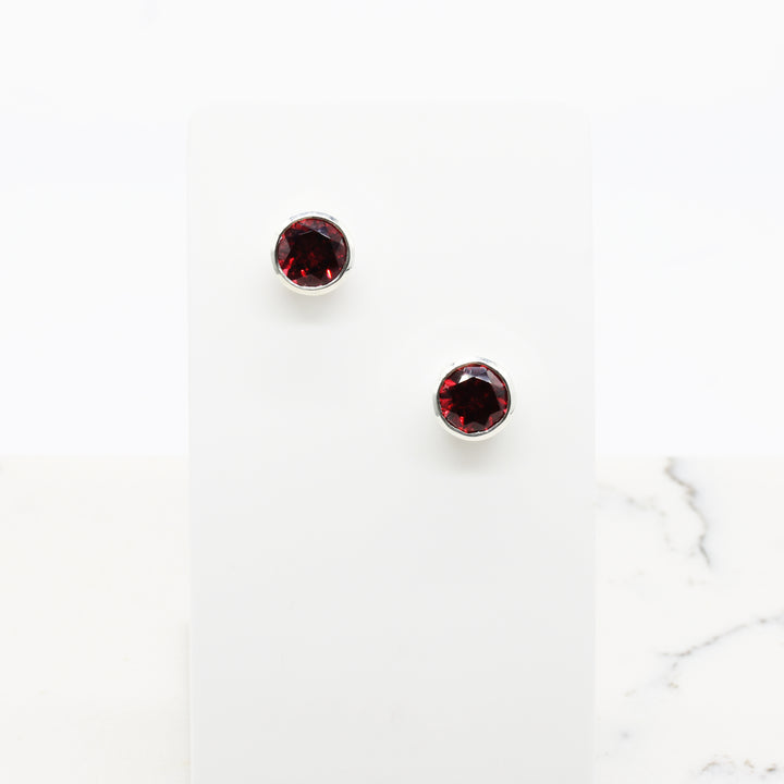 Garnet Stud Earrings