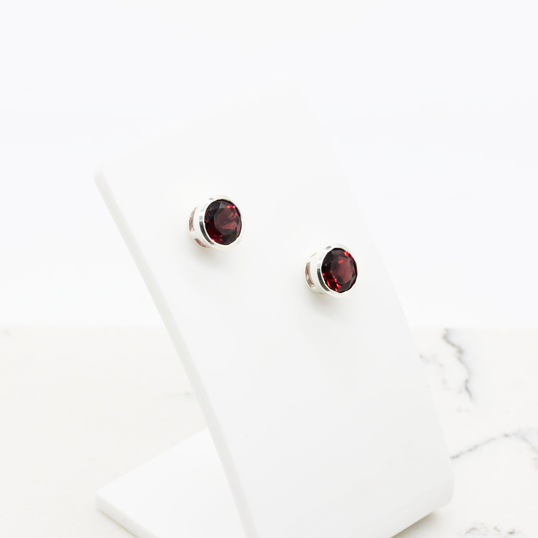 Garnet Stud Earrings