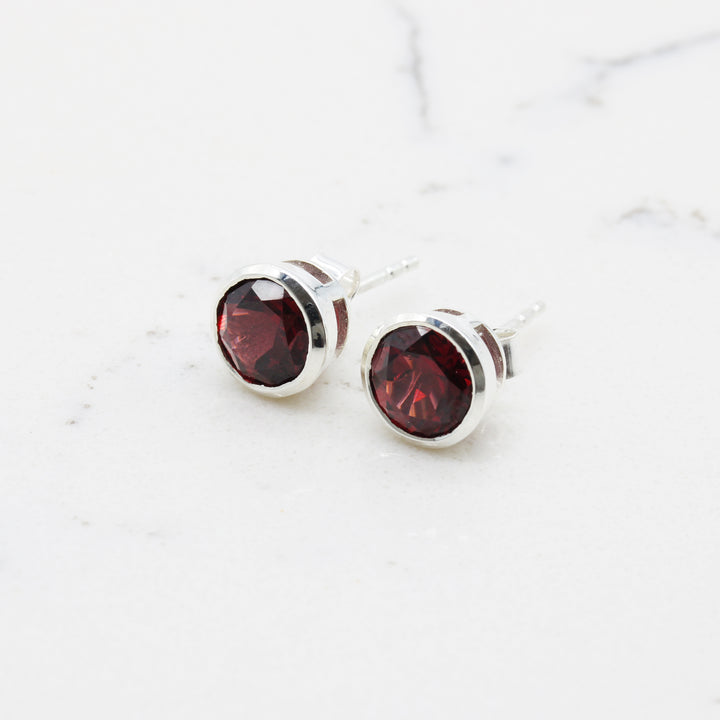 Garnet Stud Earrings