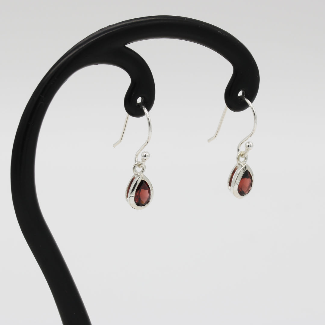 Garnet Drop Earrings