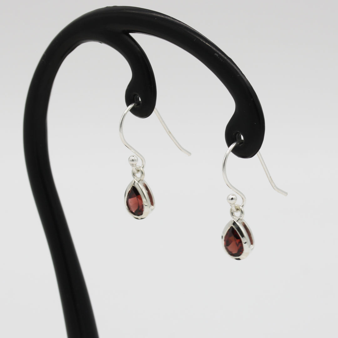 Garnet Drop Earrings