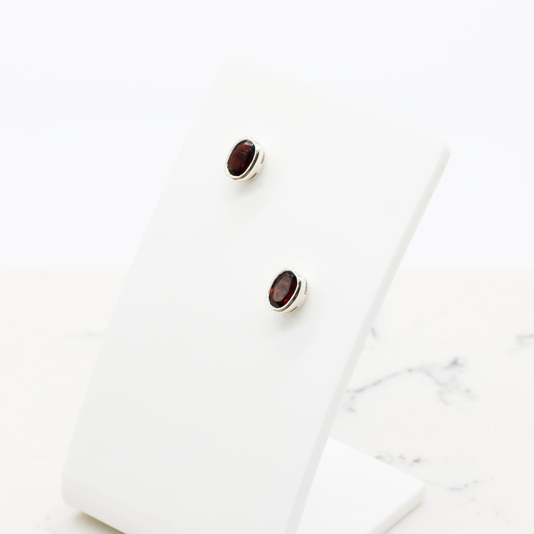 Garnet Stud Earrings