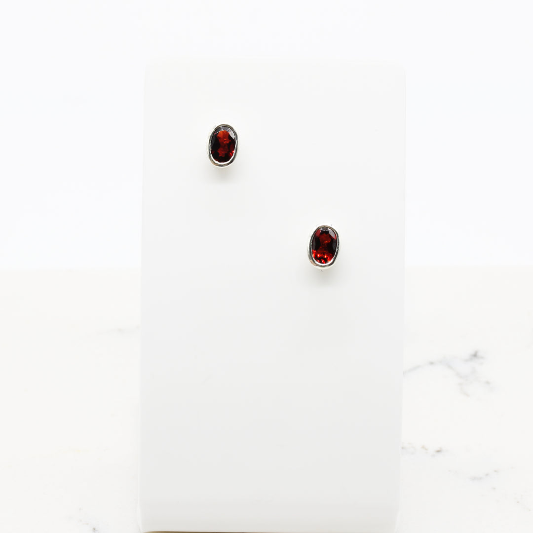 Garnet Stud Earrings