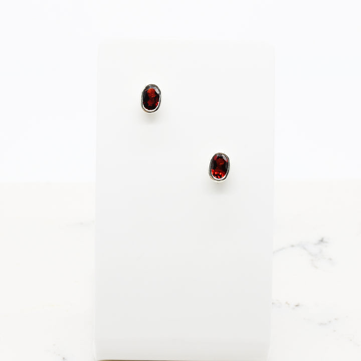 Garnet Stud Earrings