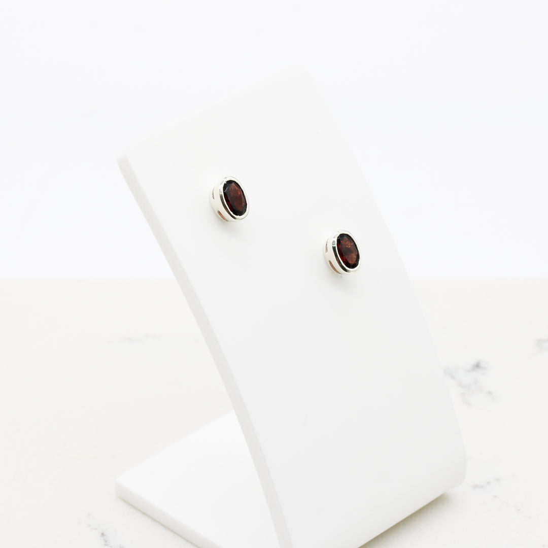 Garnet Stud Earrings