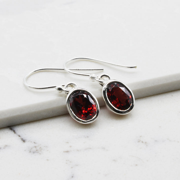 Garnet Drop Earrings