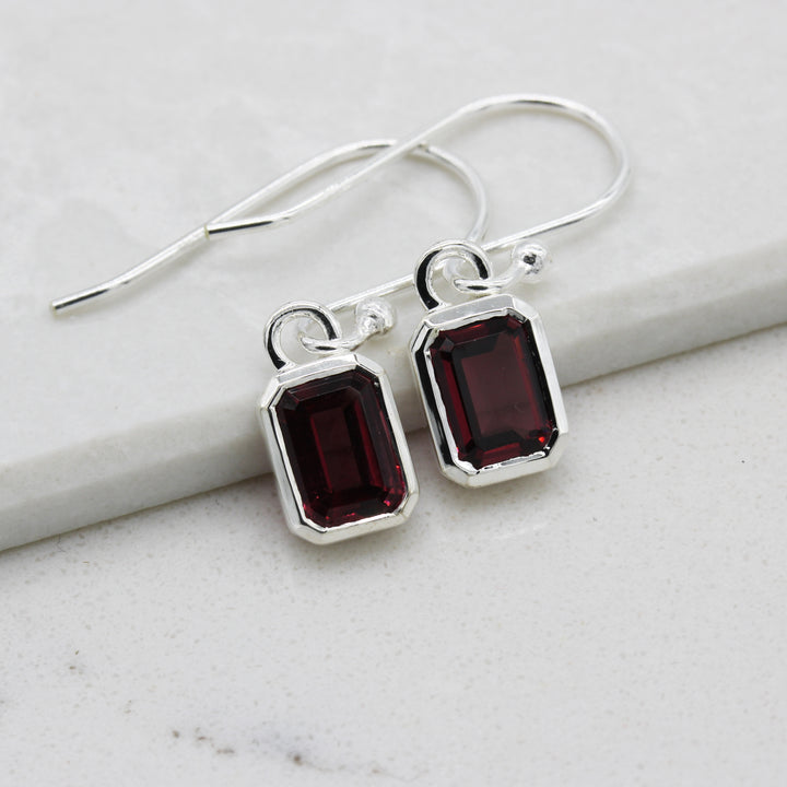 Garnet Drop Earrings