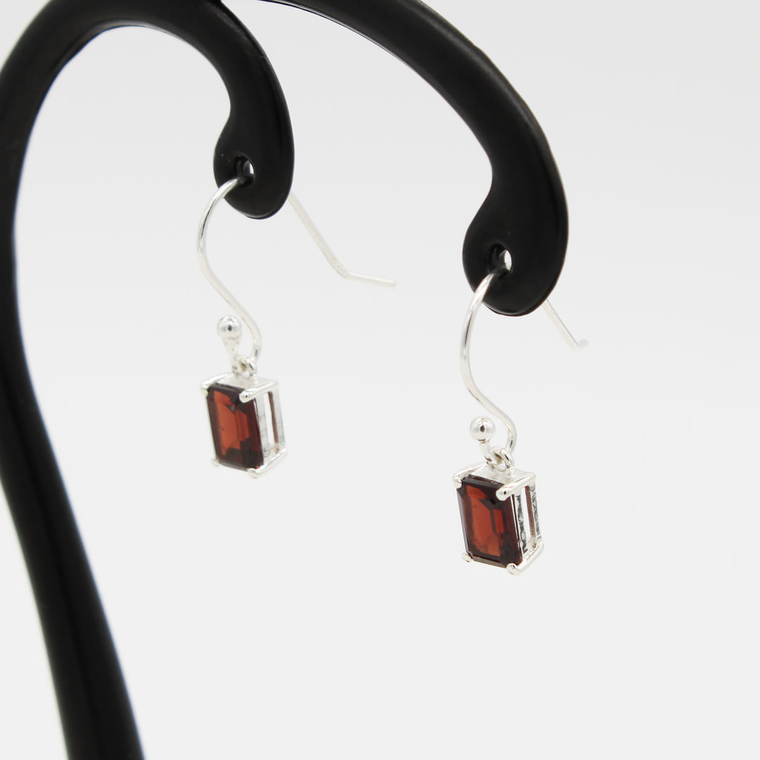 Garnet Drop Earrings