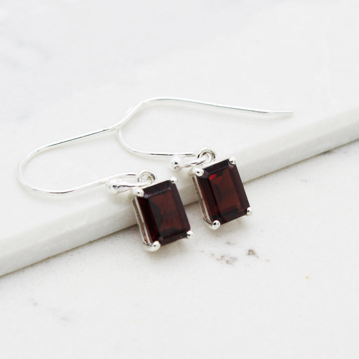 Garnet Drop Earrings