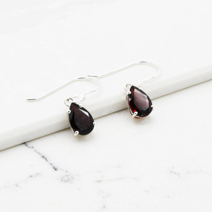 Garnet Drop Earrings