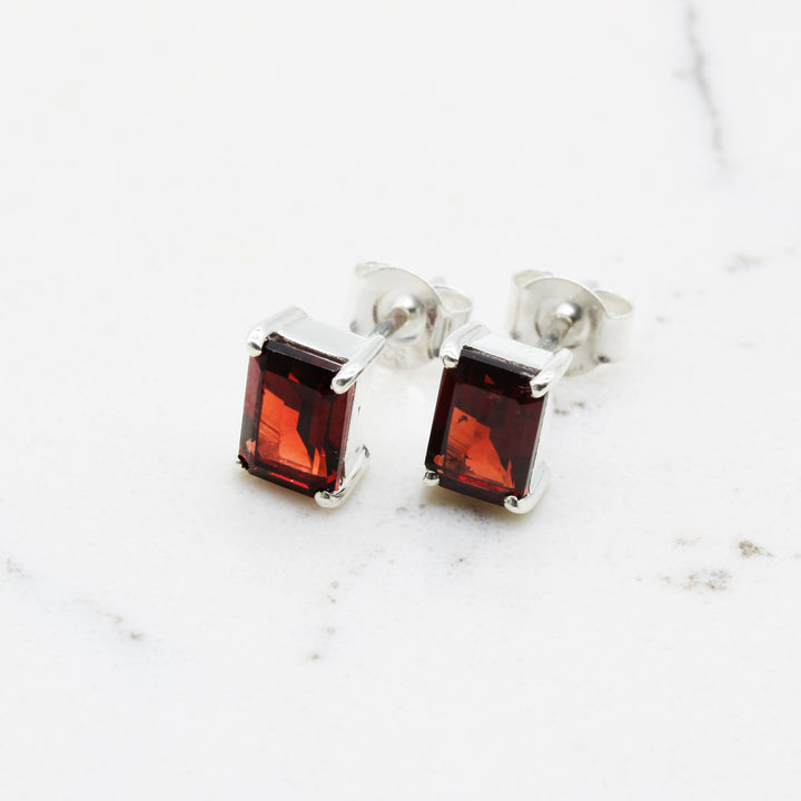 Garnet Stud Earrings