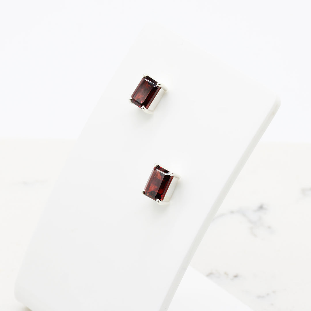 Garnet Stud Earrings