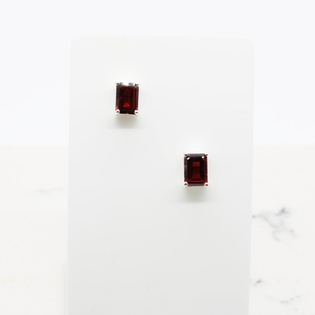 Garnet Stud Earrings