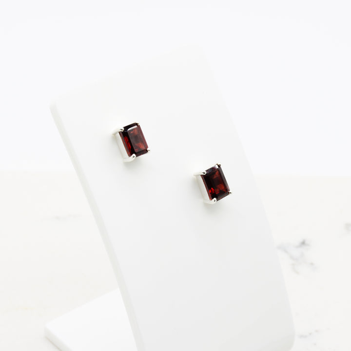 Garnet Stud Earrings