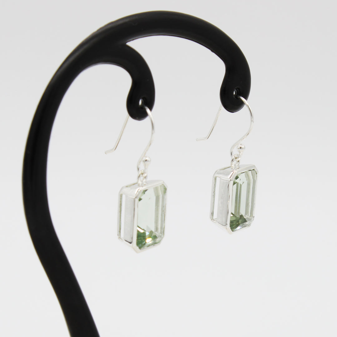 Green Amethyst Drop Earrings