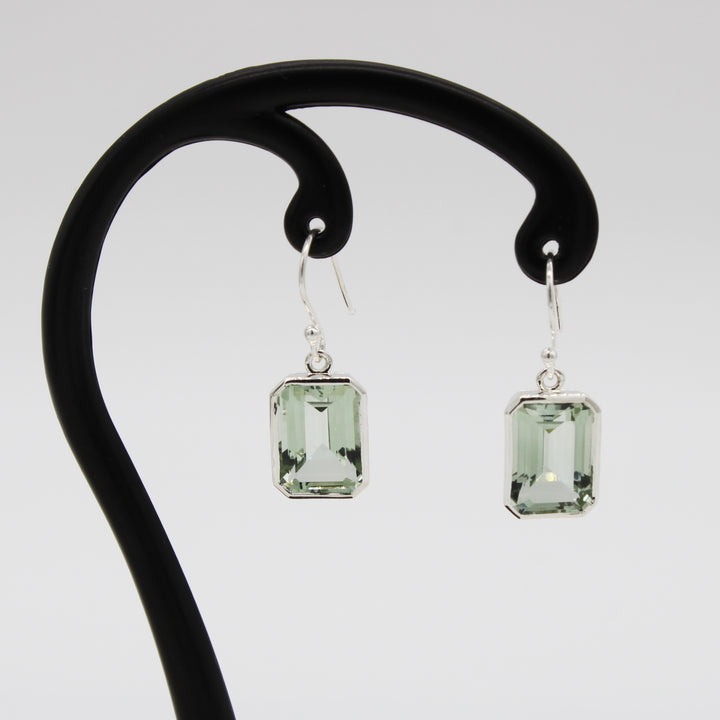 Green Amethyst Drop Earrings